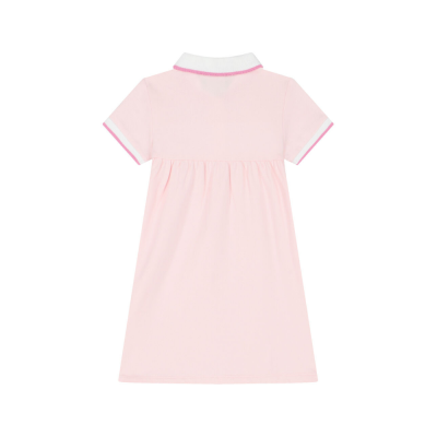 Kids Polo Dress Light Pink With Logo Pink