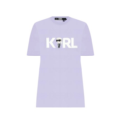 Tshirt Ikonik 2.0 Karl Logo Lavender