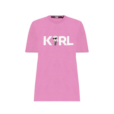 Tshirt Ikonik 2.0 Karl Logo Pink