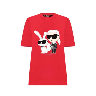 Tshirt Ikonik Karl And Rabbit Red