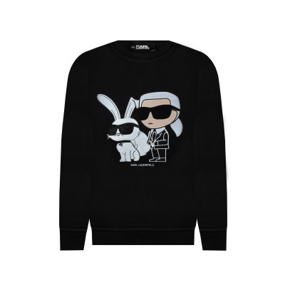 Sweatshirt Ikonik Karl And Rabbit Black