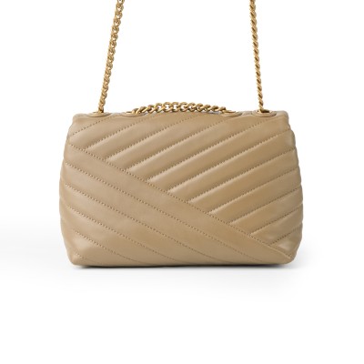 Kira Chevron Small Convertible Shoulder Bag Sandpiper