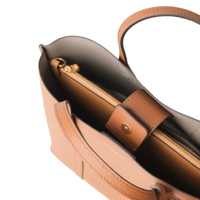 Perry Small Triple Compartment Tote Light Umber