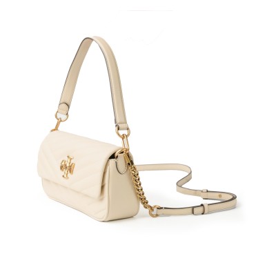 Kira Chevron Small Flap Shoulder Bag New Cream