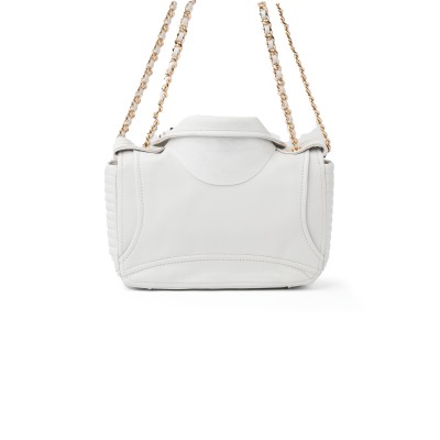 Small Animal Patches Biker Bag White