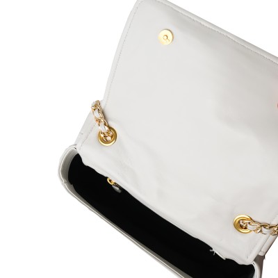 Small Animal Patches Biker Bag White