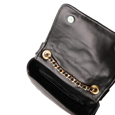 Mini Animal Patches Biker Bag Black