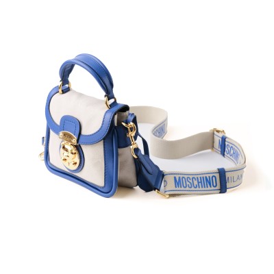 Toy Bear Mini Top Handle Bag Blue