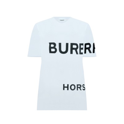 Horseferry Oversize Tshirt White Logo Black