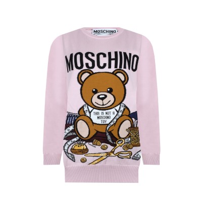 Jumper Knit Sartorial Teddy Bear Pink