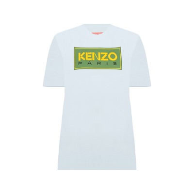 Tshirt Loose Logo Kenzo Paris White