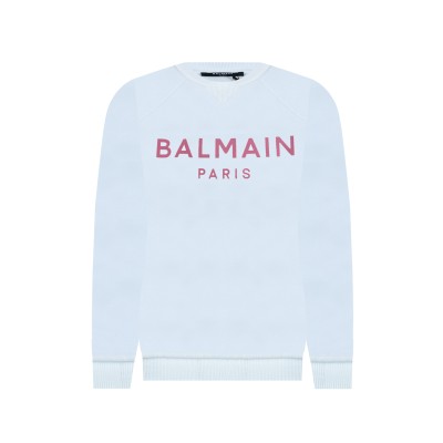 Sweatshirt White Logo Pink