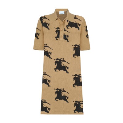 EKD Polo Shirt Dress Cotton Silk Camel