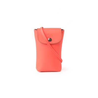 Le Pliage Xtra Phone Case With Leather Orange