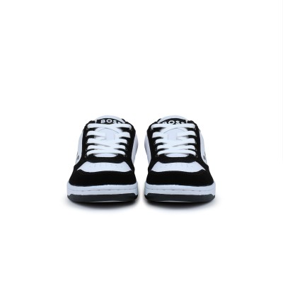 Kids Sneakers White Black Logo Black