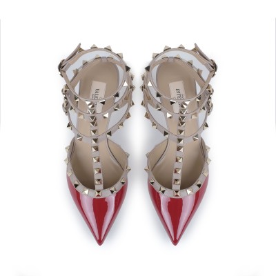 Rockstud Kitten 6cm Rosso Patent