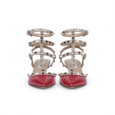 Rockstud Kitten 6cm Rosso Patent