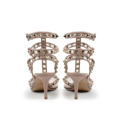 Rockstud Kitten Heels 6.5 cm PVC Rose Canelle