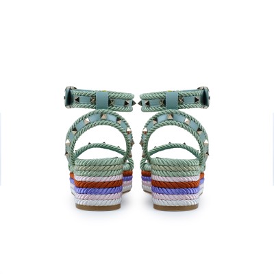 Rockstud Flatform Sandal 4.5cm Morning Dew Multicolor