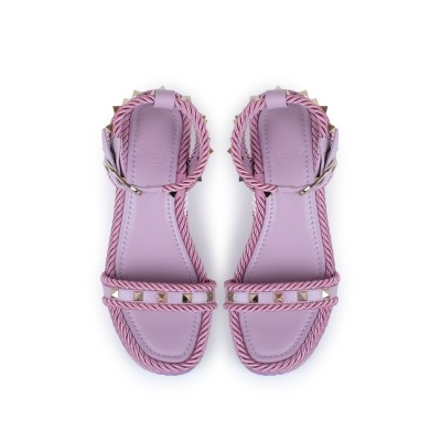 Rockstud Flatform Sandal 4.5cm Misty Mauve Multicolor