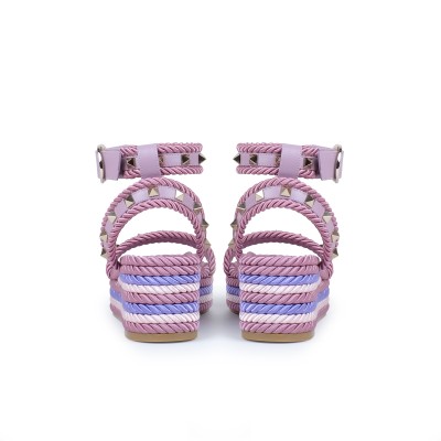 Rockstud Flatform Sandal 4.5cm Misty Mauve Multicolor