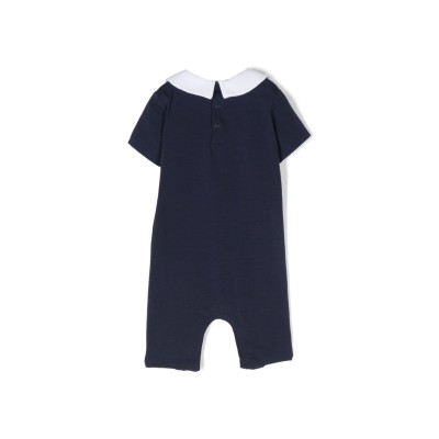 Baby Onesie Teddy Bear Logo Navy