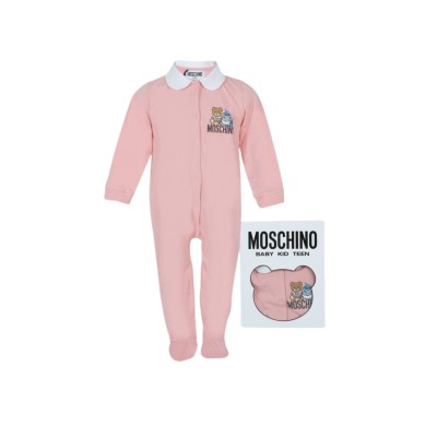 Baby 1Set Onesie Ocean Teddy Bear Pink Hat And Bib Co-ord