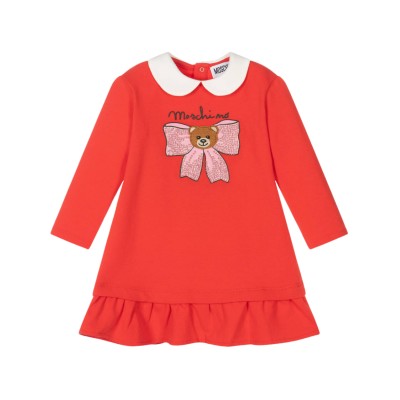 Kids Dress Red Teddy Bear Logo