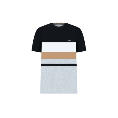 Kids Tshirt Tee Black Stripe Multicolor With Logo