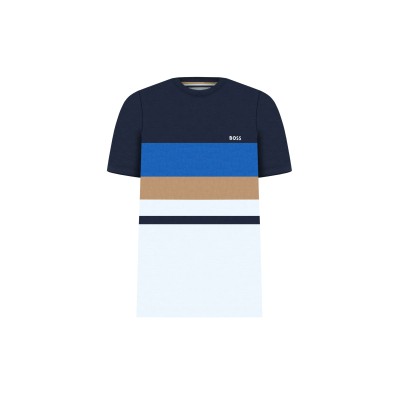 Kids Tshirt Tee Navy Stripe Multicolor With Logo