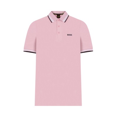 Polo Paddy 688 Light Pastel Pink With Logo Black