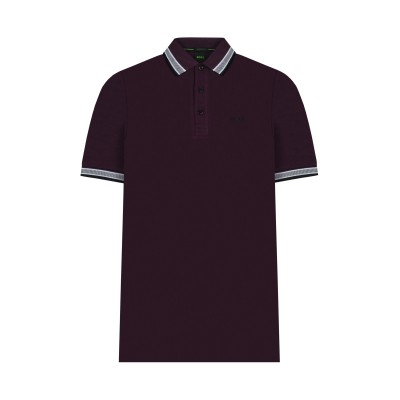 Polo Paddy 697 Dark Red With Logo Black