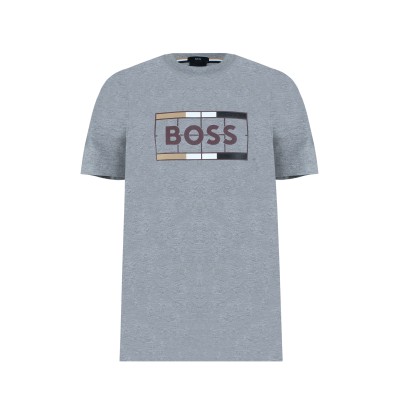 Tshirt Tessler 186 Grey With Tennis Inspired Logo