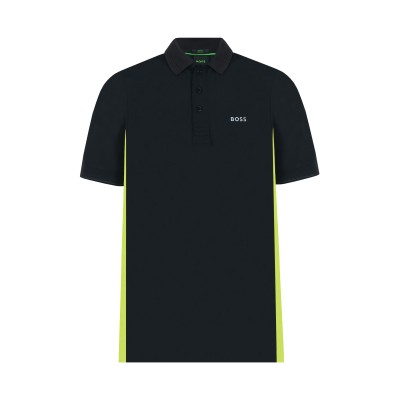 Polo Paddytech 001 Black With Logo White