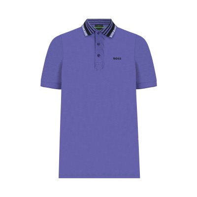 Polo Paule 502 Purple With Stripe Logo Black