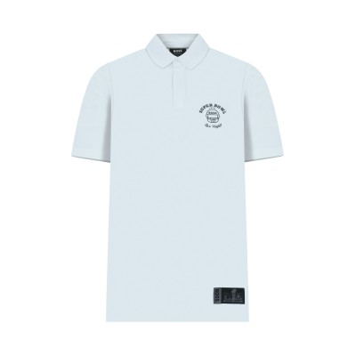 Polo Passer NFL 100 White With Metalic Print Logo