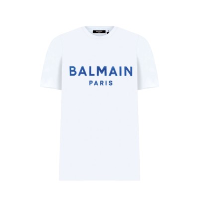 Tshirt White Logo Blue