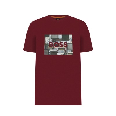 Tshirt Teeheavyboss With Seasonal Artwork Red