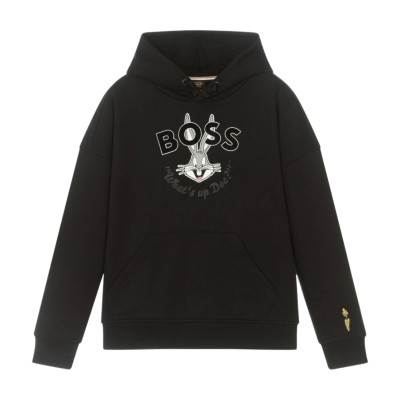 X Looney Tunes Hoodie 001 LNY Edition in Black with Logo Black