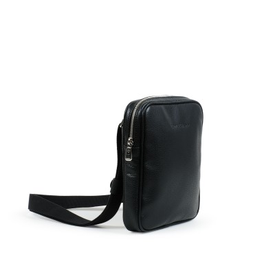 Le Foulonne XS Crossbody Bag in Black Leather