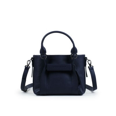 3D Handbag Small in Black Leather