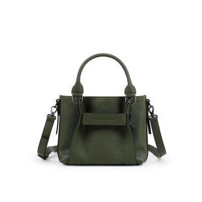 3D Handbag Small in Khaki Leather