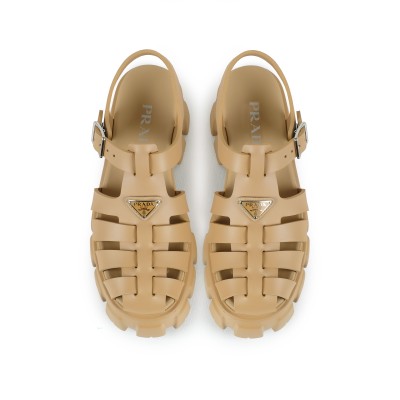 Prada Rubber Sandal Triangle Orzo