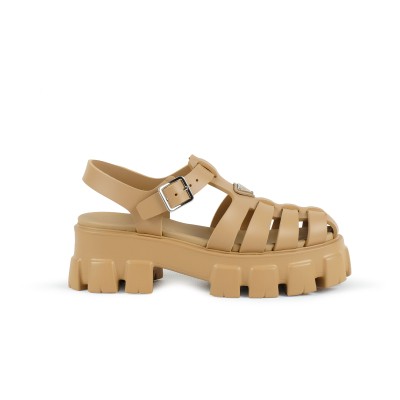 Prada Rubber Sandal Triangle Orzo