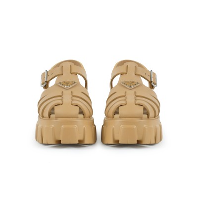 Prada Rubber Sandal Triangle Orzo