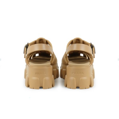 Prada Rubber Sandal Triangle Orzo