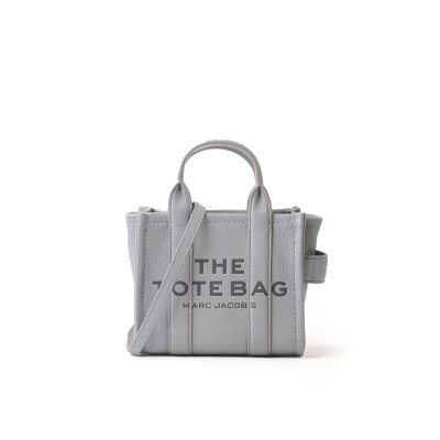 The Leather Micro Tote Bag Wolf Grey