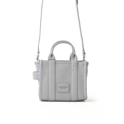 The Leather Micro Tote Bag Wolf Grey