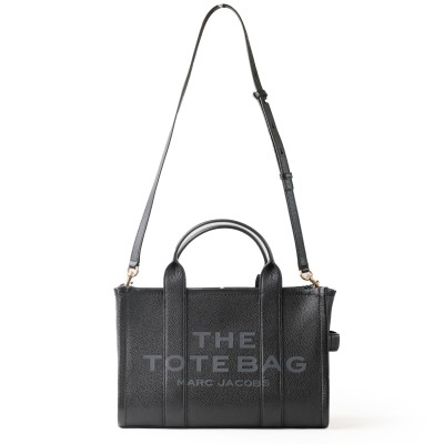 The Leather Medium Tote Bag Black