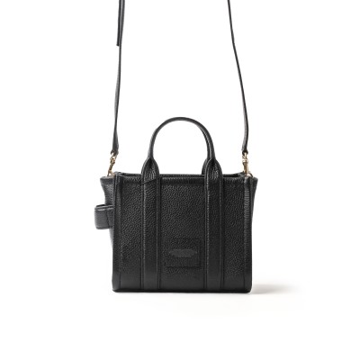 The Leather Micro Tote Bag Black